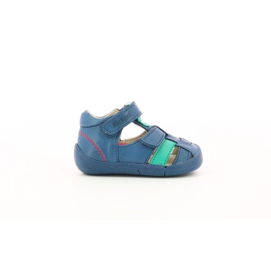 Enfant Kickers Semi Ouverte | Kickers Semi Ouverte Wasabou Bleu