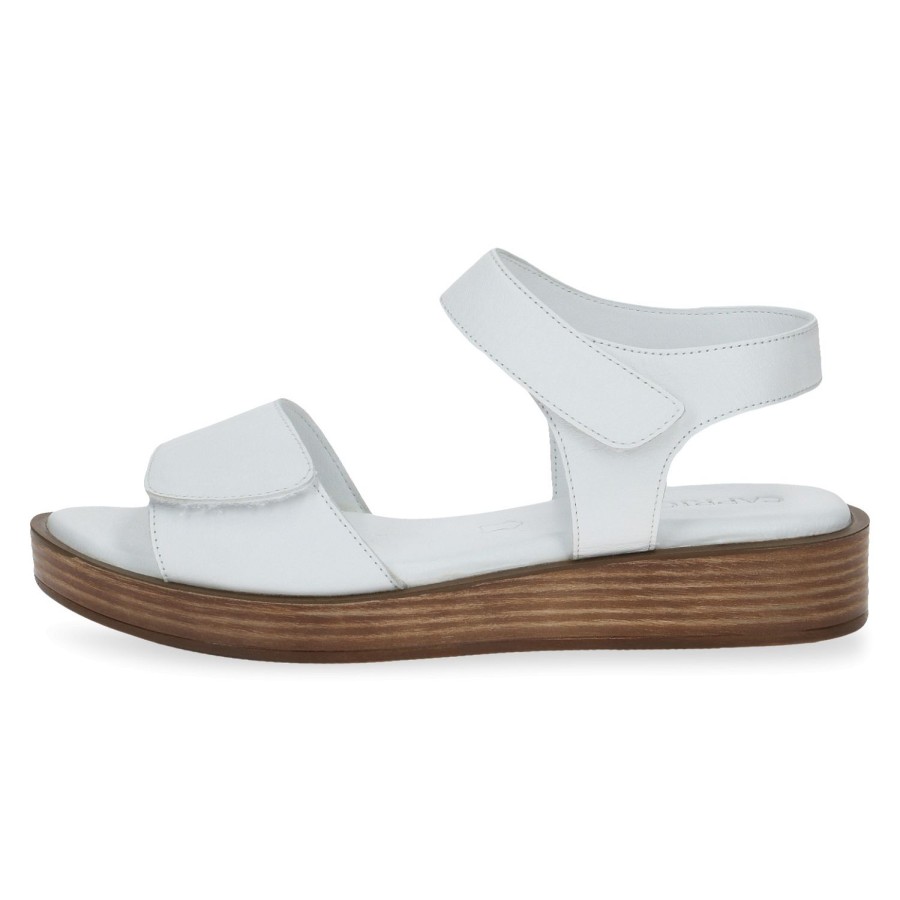 Femme Caprice | Caprice Nu Pieds Sandales 28222 20 Blanc