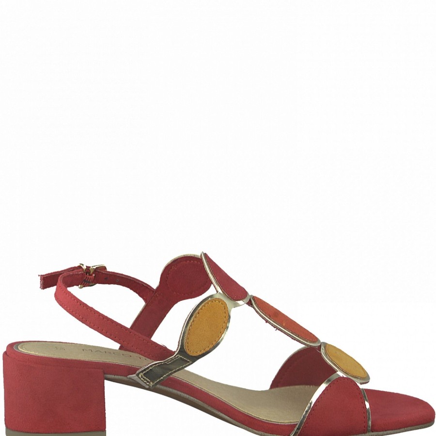 Femme Marco tozzi | Marco Tozzi Nu Pieds Sandales 2823026 Rouge