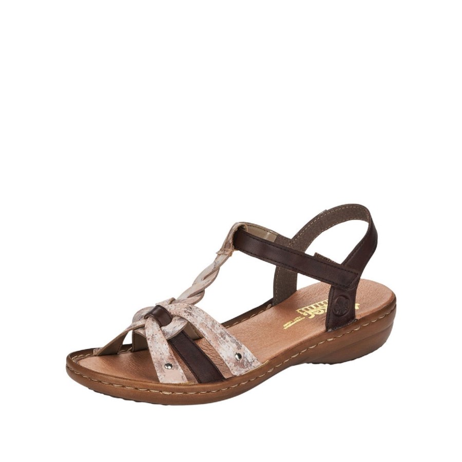 Femme Rieker | Rieker Nu Pieds Sandales 60838 Rose