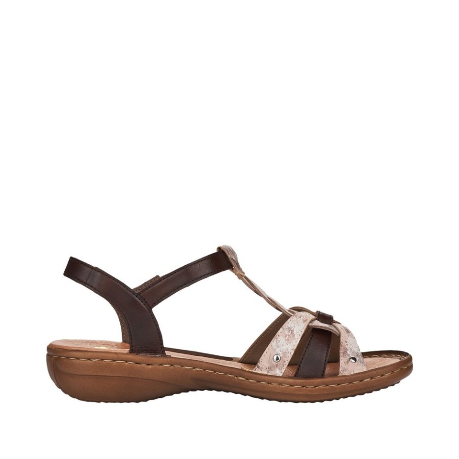 Femme Rieker | Rieker Nu Pieds Sandales 60838 Rose