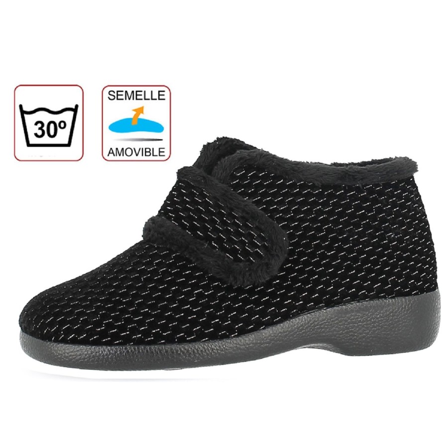 Femme Garzon | Garzon Chaussons 1669 Ga 3895 Noir