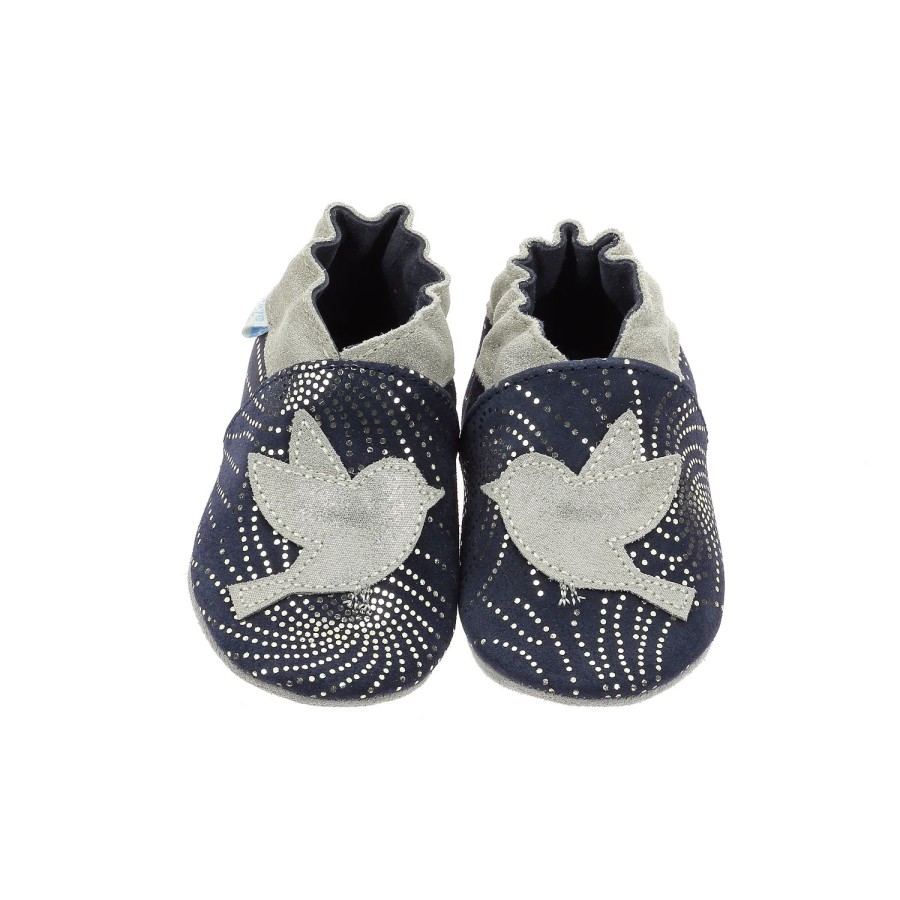 Enfant Robeez Chaussons | Robeez Chaussons Kind Bird Marine