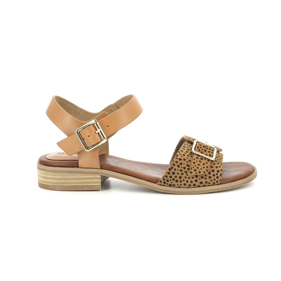 Femme Kickers | Kickers Nu Pieds Sandales Bucidi Camel