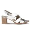 Femme Dorking | Dorking Nu Pieds Sandales D8779 Blanc