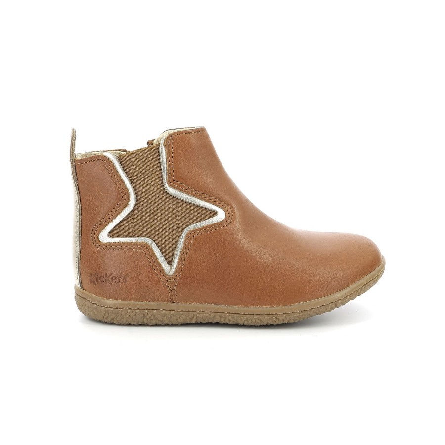 Enfant Kickers Bottines | Kickers Bottines Vermillon Camel