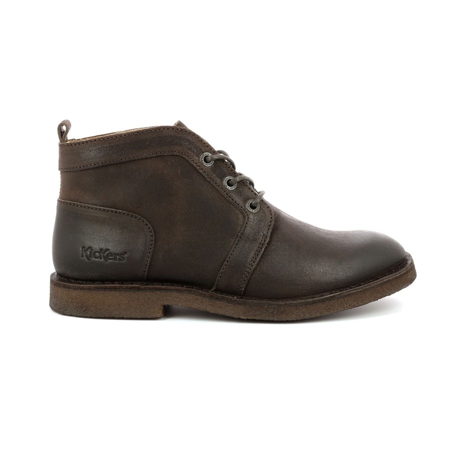 Homme Kickers | Kickers Chaussures A Lacets Clubey Marron