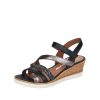 Femme Remonte | Remonte Nu Pieds Sandales R6251 Noir