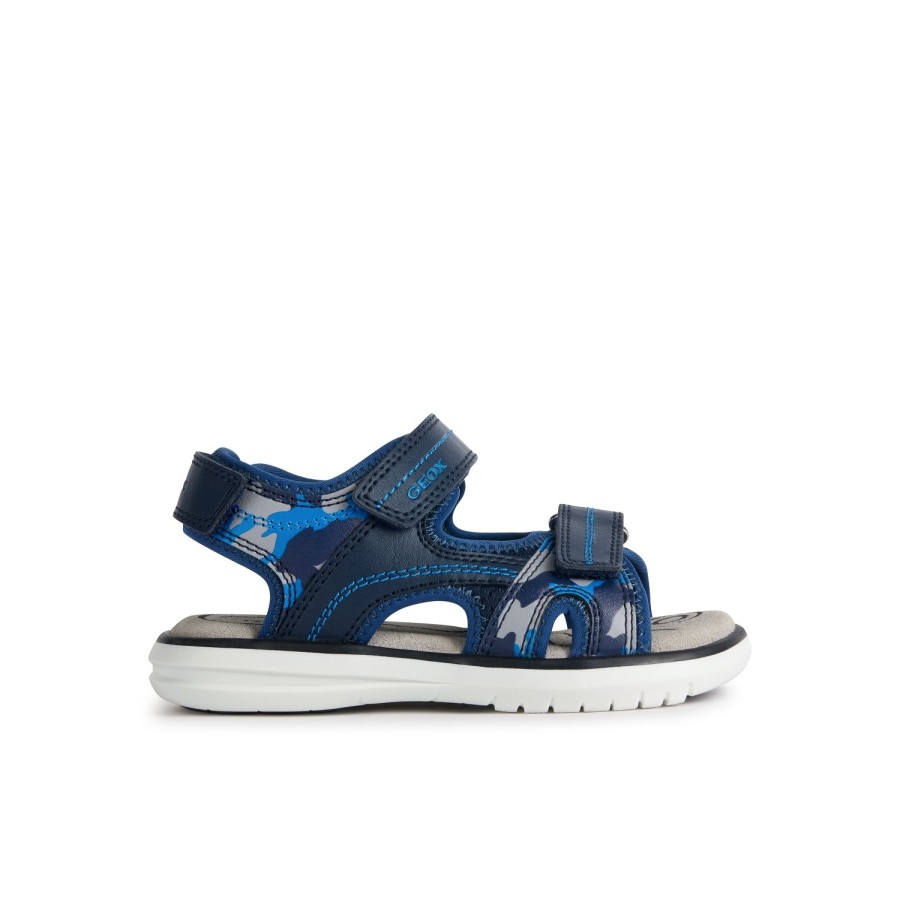 Enfant Geox Sandales | Geox Nu Pieds Sandales J15Drd Marine