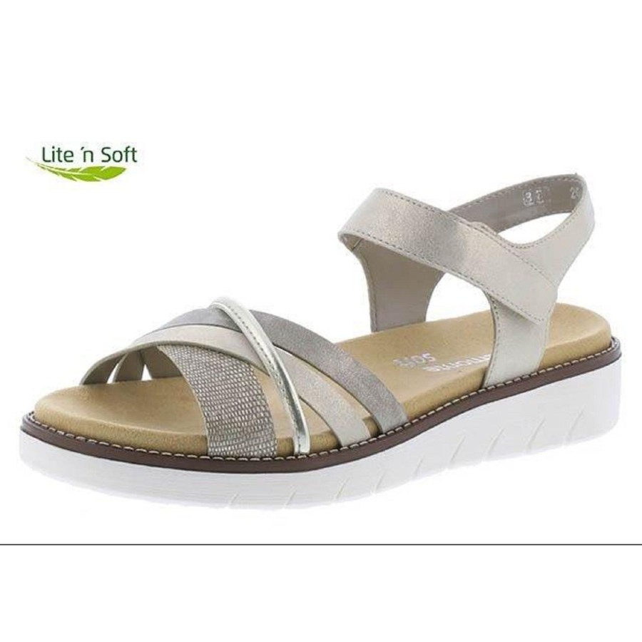 Femme Remonte | Remonte Nu Pieds Sandales D2058 90 Gris