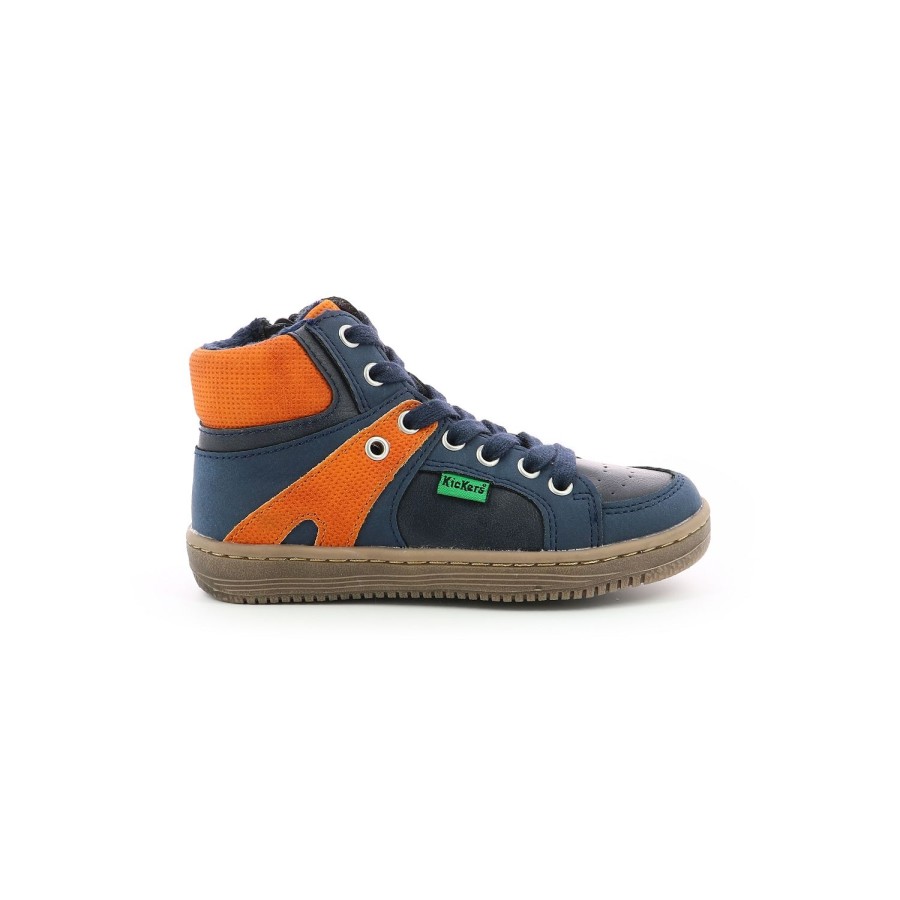 Enfant Kickers Baskets | Kickers Baskets Et Sneakers Lowell Marine Multicouleurs