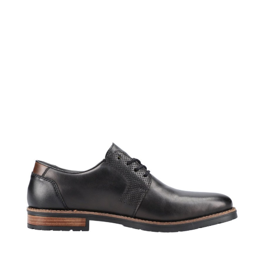 Homme Rieker | Rieker Chaussures A Lacets 1460100 Noir