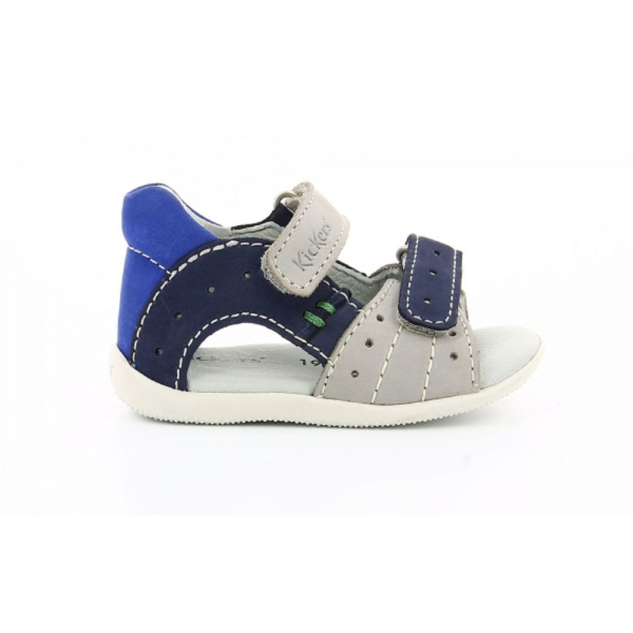 Enfant Kickers Sandales | Kickers Nu Pieds Sandales Boping 2 Gris