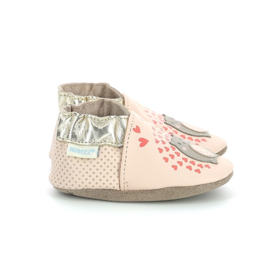 Enfant Robeez Chaussons | Robeez Chaussons Spicy Hearts Rose