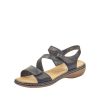 Femme Rieker | Rieker Nu Pieds Sandales 659C7 Noir