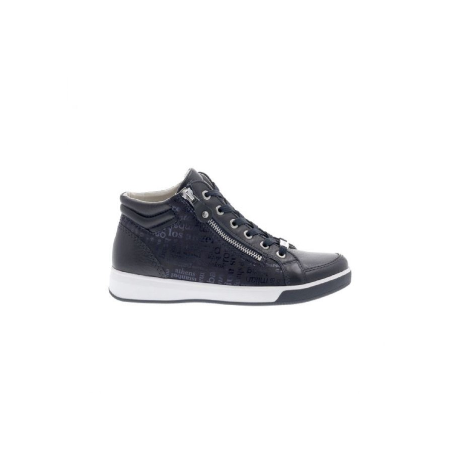 Femme Ara | Ara Chaussures A Lacets 34499 02 Marine