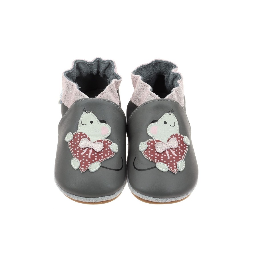 Enfant Robeez Chaussons | Robeez Chaussons So Mimie Gris