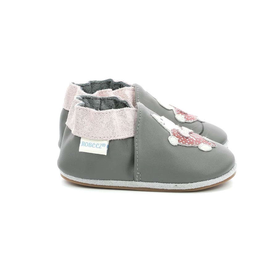 Enfant Robeez Chaussons | Robeez Chaussons So Mimie Gris