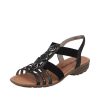 Femme Remonte | Remonte Nu Pieds Sandales R3654 01 Noir