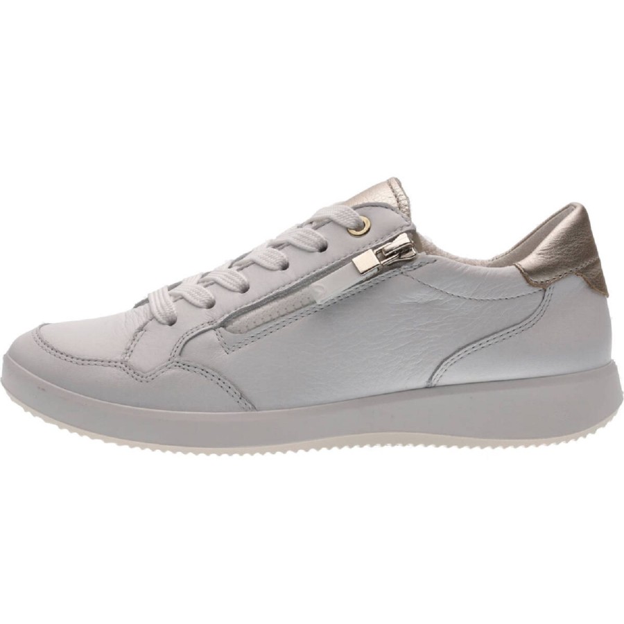 Femme Ara | Ara Chaussures A Lacets 23901 04 Blanc Argent