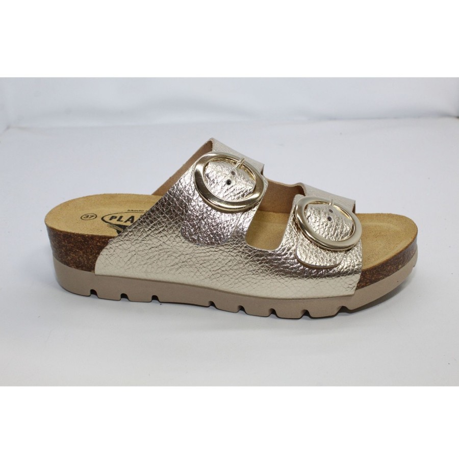 Femme Plakton | Plakton Nu Pieds Sandales Memory Or