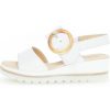 Femme Gabor | Gabor Nu Pieds Sandales 24645 21 Blanc