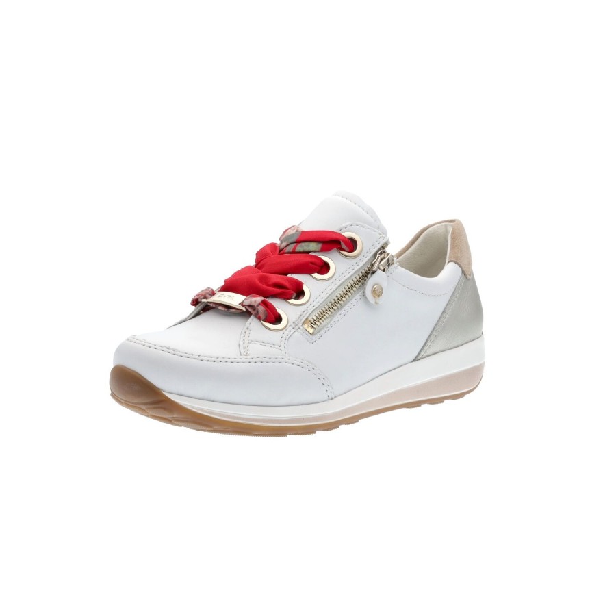 Femme Ara | Ara Baskets 34587 79 Blanc Or