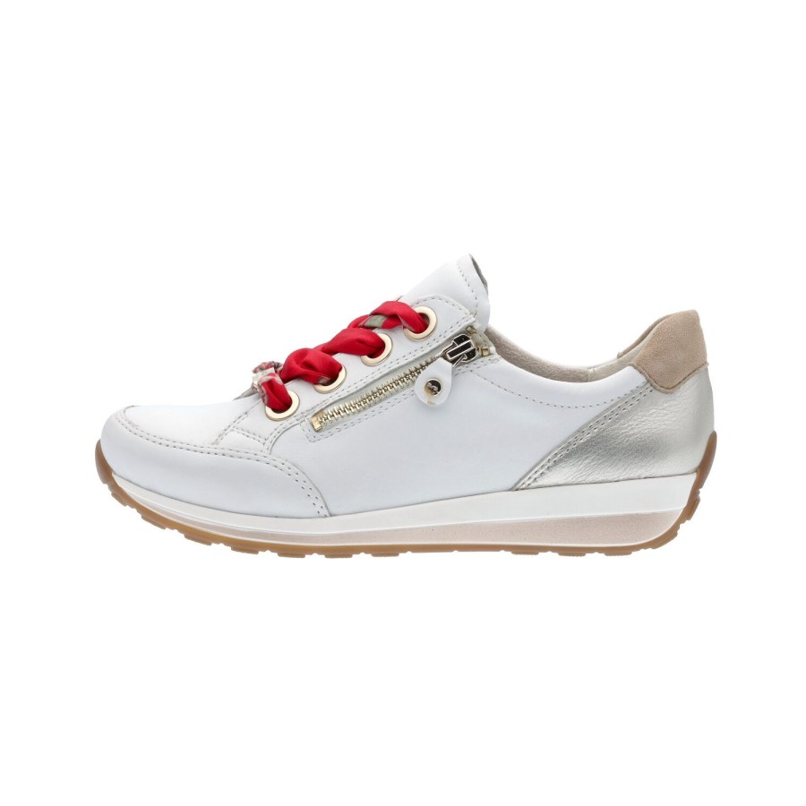 Femme Ara | Ara Baskets 34587 79 Blanc Or