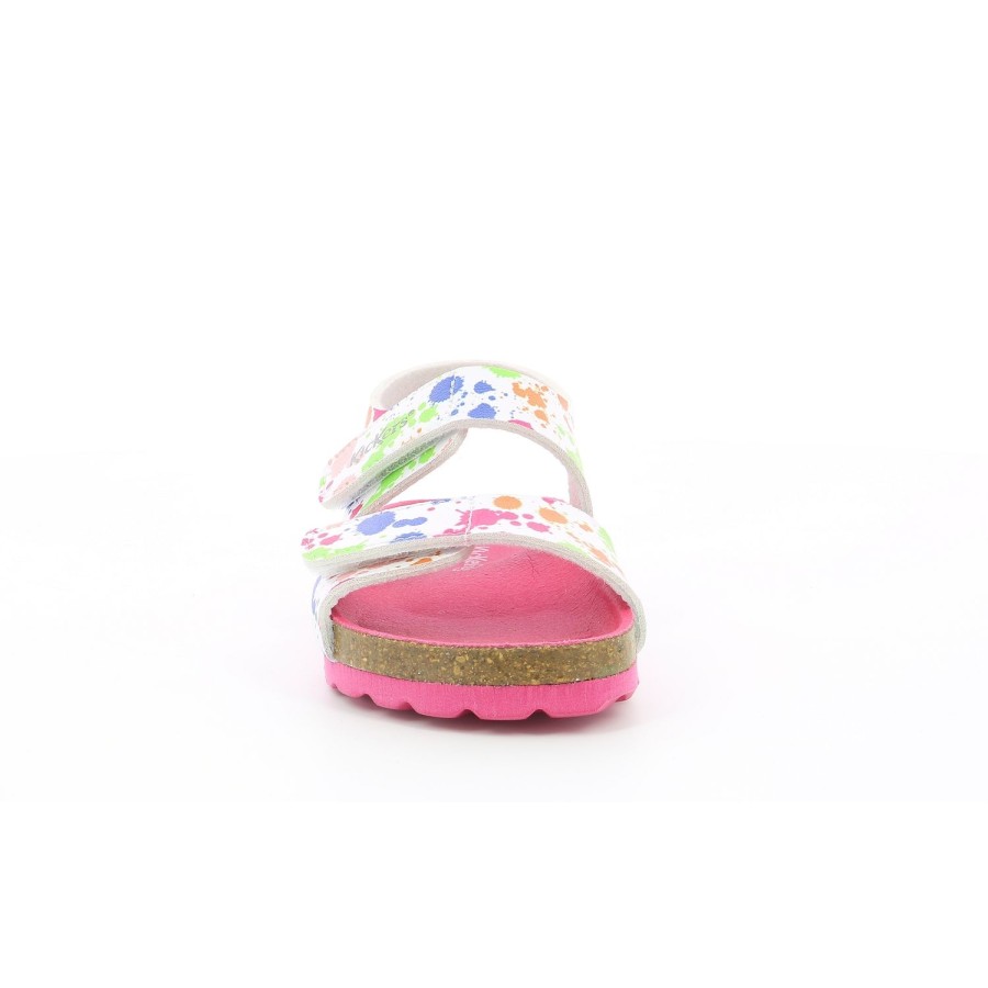 Enfant Kickers Sandales | Kickers Nu Pieds Sandales Summerkro Blanc