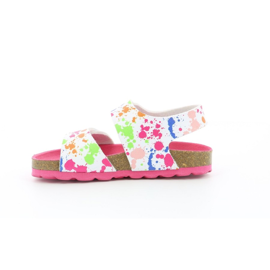 Enfant Kickers Sandales | Kickers Nu Pieds Sandales Summerkro Blanc