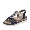 Femme Rieker | Rieker Nu Pieds Sandales 679L4 Marine