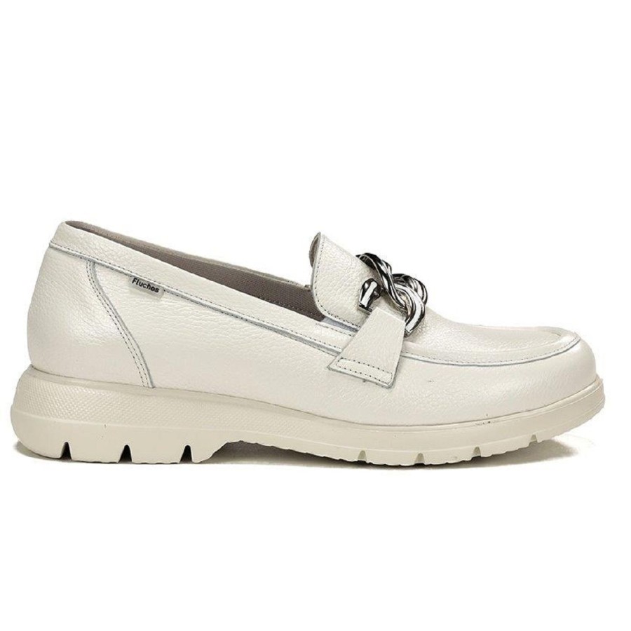 Femme Fluchos | Fluchos Mocassins F1937 Blanc