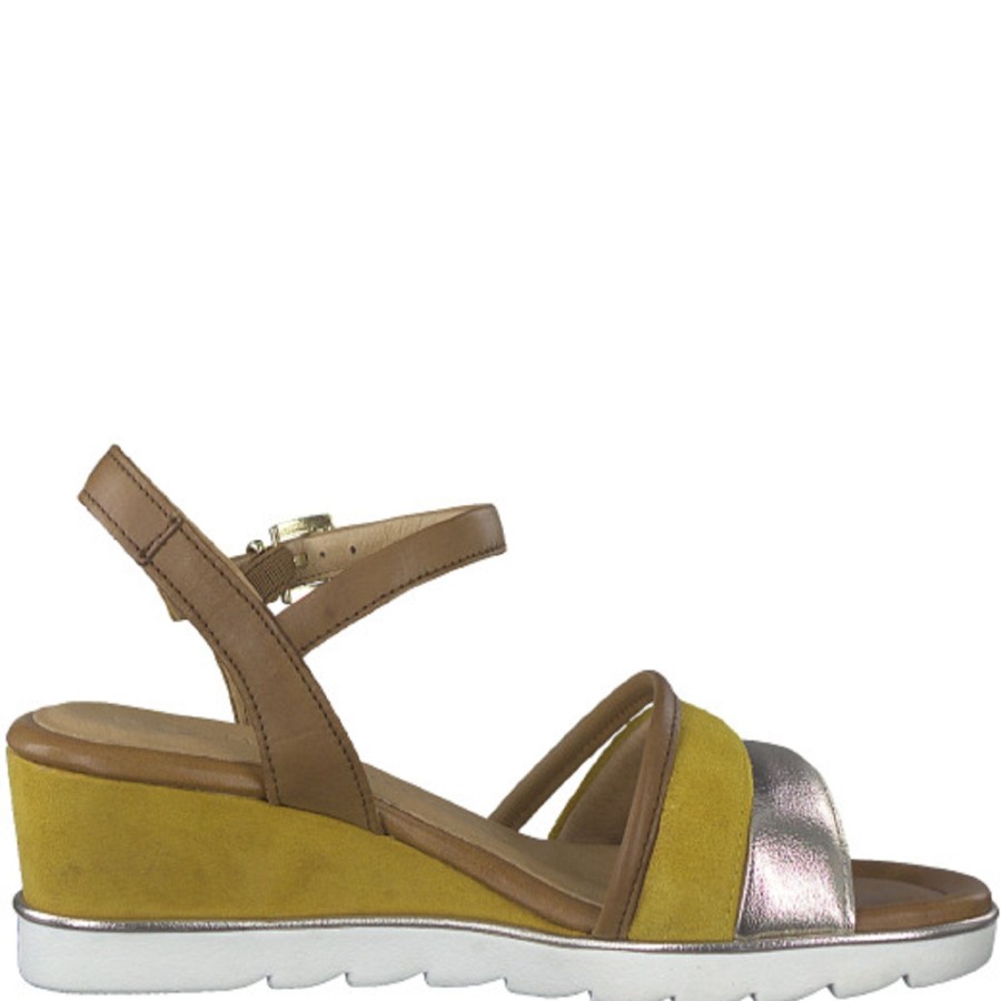 Femme Marco tozzi | Marco Tozzi Nu Pieds Sandales 28724 20 Jaune