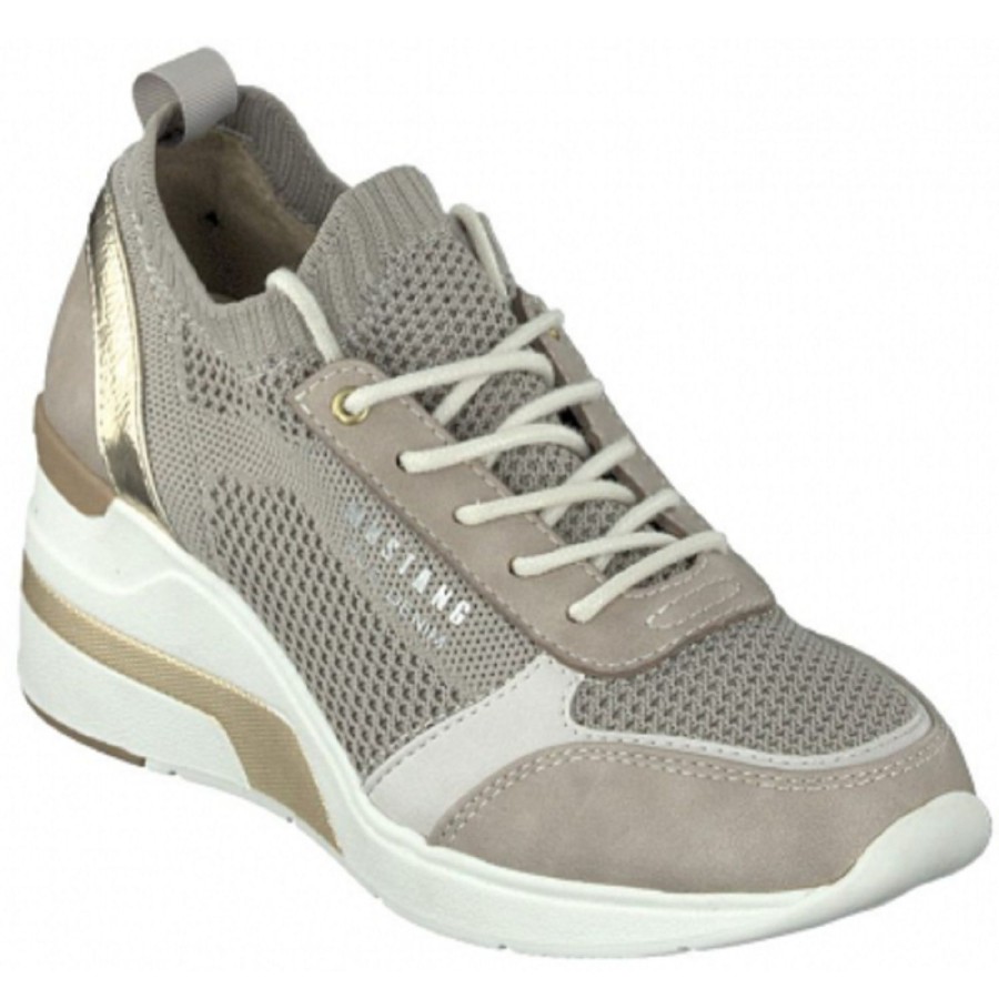 Femme Mustang | Mustang Baskets 1303303 Beige