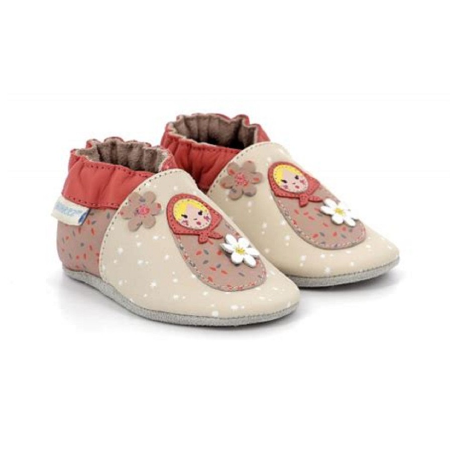 Enfant Robeez Chaussons | Robeez Chaussons Flowerdolls Beige