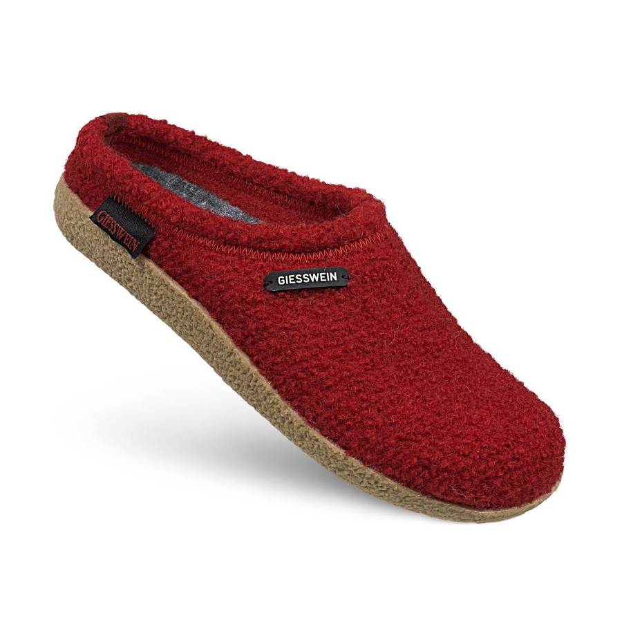 Femme Giesswein | Giesswein Chaussons Veitsch Rouge