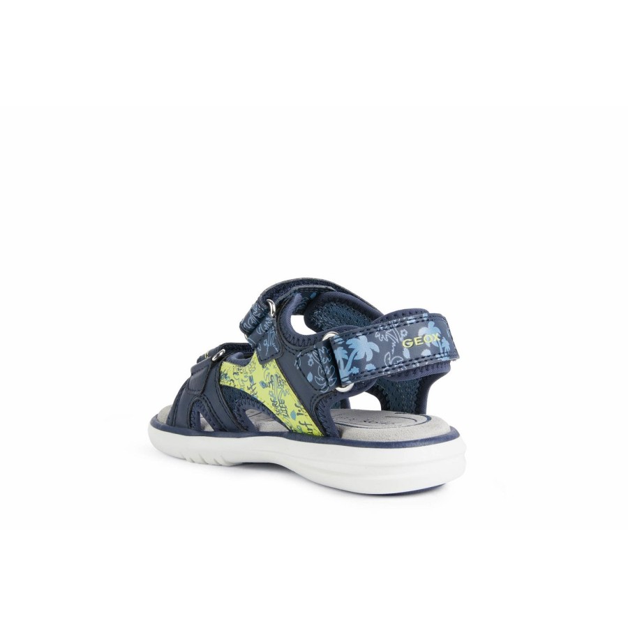 Enfant Geox Sandales | Geox Nu Pieds Sandales J15Drd Marine