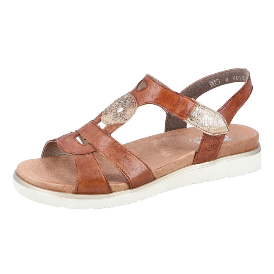 Femme Rieker | Rieker Nu Pieds Sandales V5075 Marron