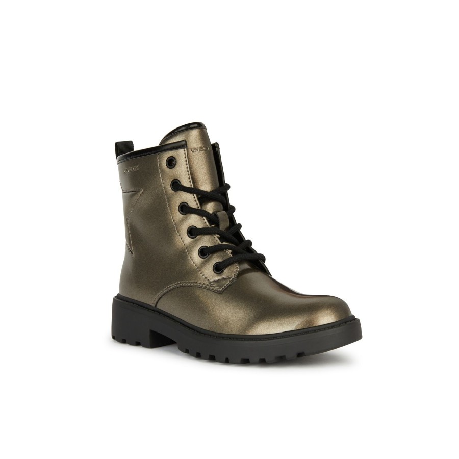 Enfant Geox Bottines | Geox Bottines J9420G Bronze