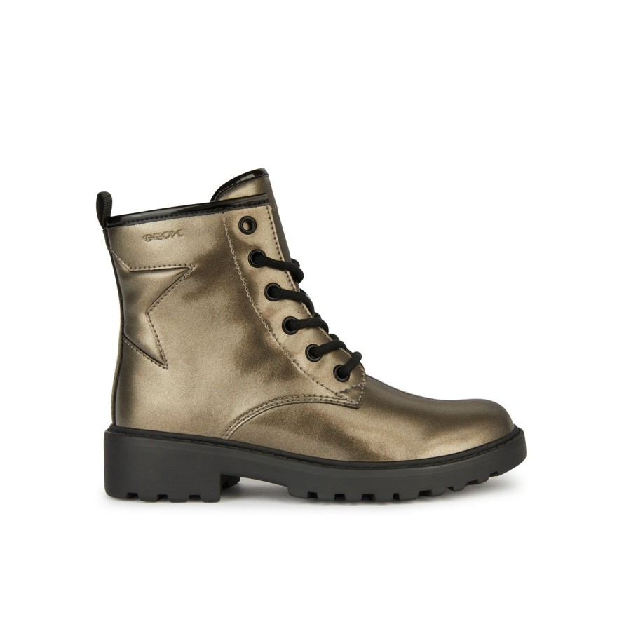 Enfant Geox Bottines | Geox Bottines J9420G Bronze