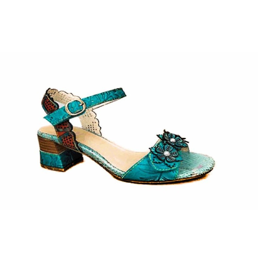 Femme Laura vita | Laura Vita Nu Pieds Sandales Jaccintheo Turquoise