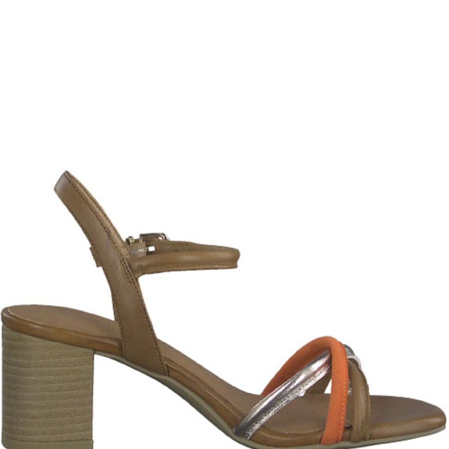 Femme Marco tozzi | Marco Tozzi Nu Pieds Sandales 28357 20 Cognac