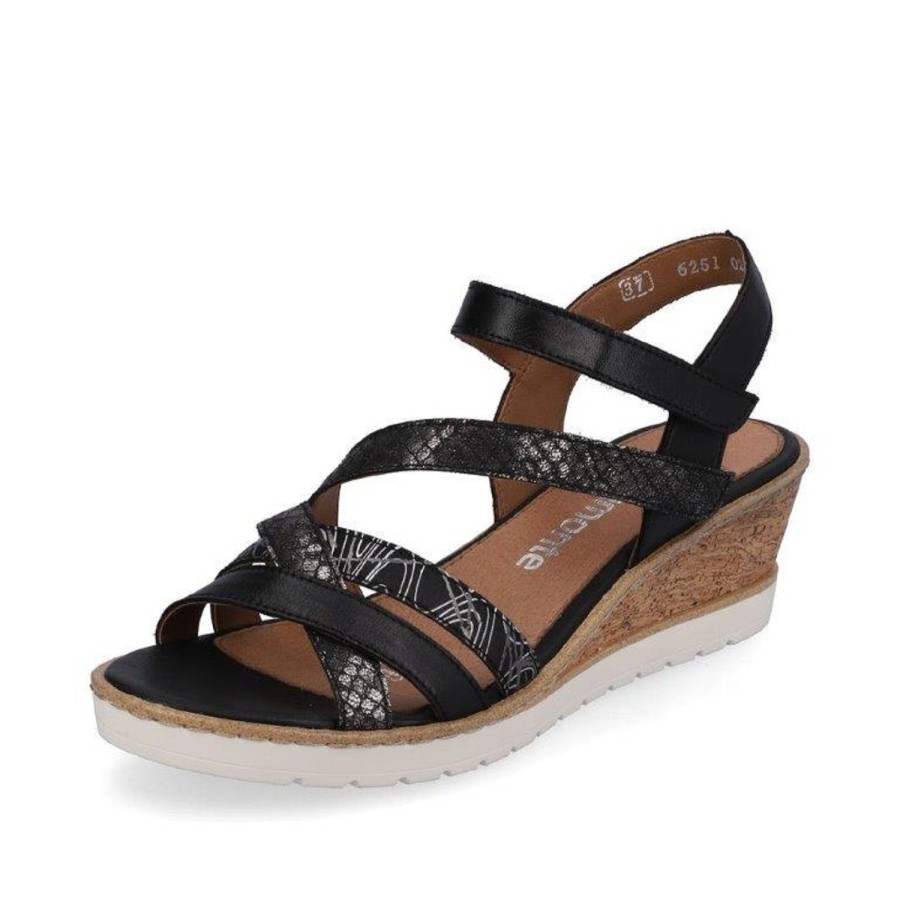 Femme Remonte | Remonte Nu Pieds Sandales R6251 02 Noir