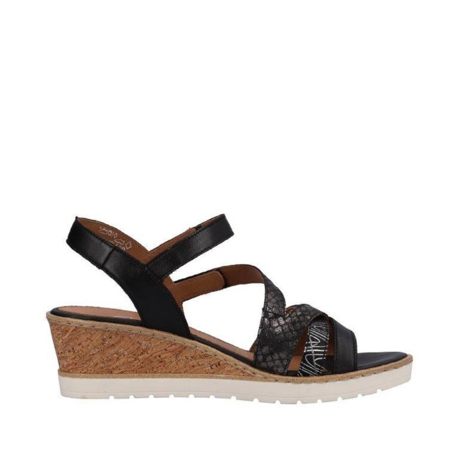 Femme Remonte | Remonte Nu Pieds Sandales R6251 02 Noir