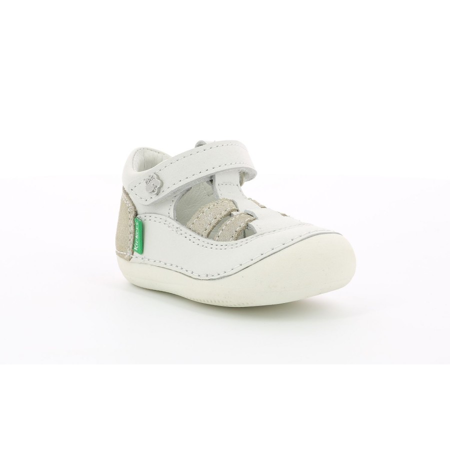 Enfant Kickers Semi Ouverte | Kickers Semi Ouverte Sushy Blanc