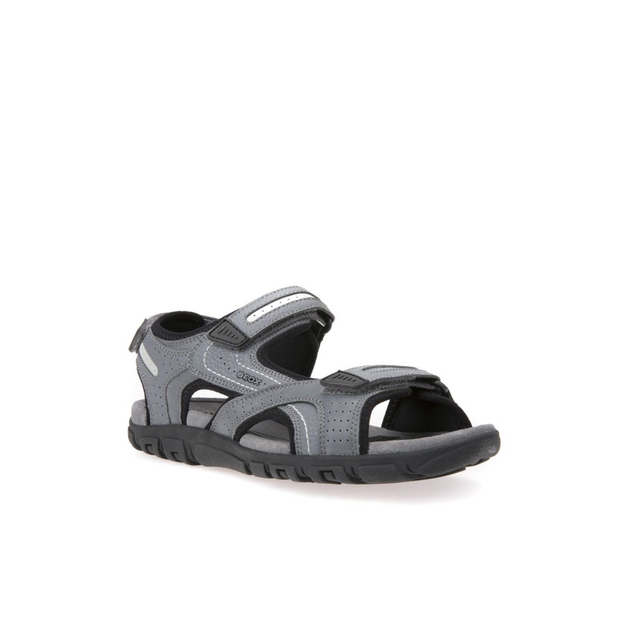 Homme Geox | Geox Nu Pieds Et Sandales U8224D Gris