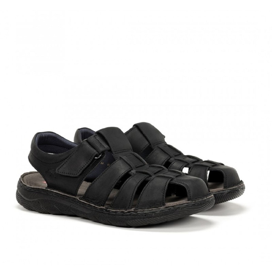 Homme Fluchos | Fluchos Nu Pieds Et Sandales F1754 Noir