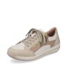 Femme Rieker | Rieker Baskets N1127 80 Beige Multicouleurs