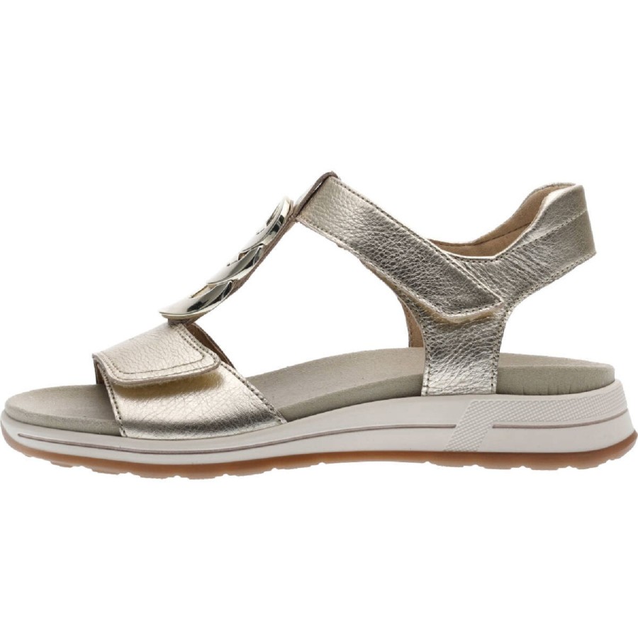 Femme Ara | Ara Nu Pieds Sandales 34826 14 Argent