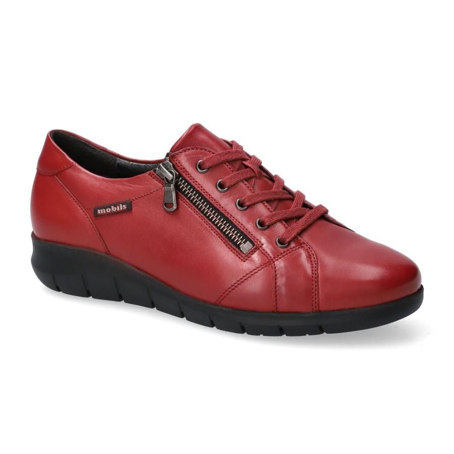 Femme Mobils ergonomc mephisto | Mobils Ergonomc Mephisto Baskets Ilyana Rouge